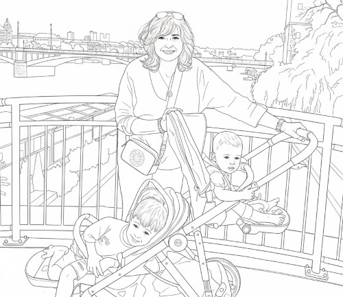 Lineart omalovánka